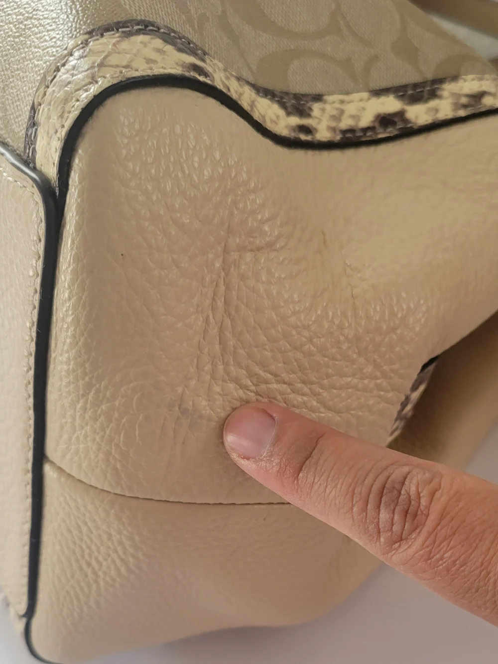 Coach Beige Signature Canvas Hobo Bag with See the photo for condition details